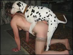 [Dog XXX Video] Exclusive black and white beastiality video featuring skinny wife